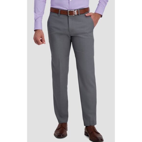 NWT Haggar H26 Men’s Stretch Straight Fit Dress Pants Dark Grey size 32x32 - Picture 1 of 9
